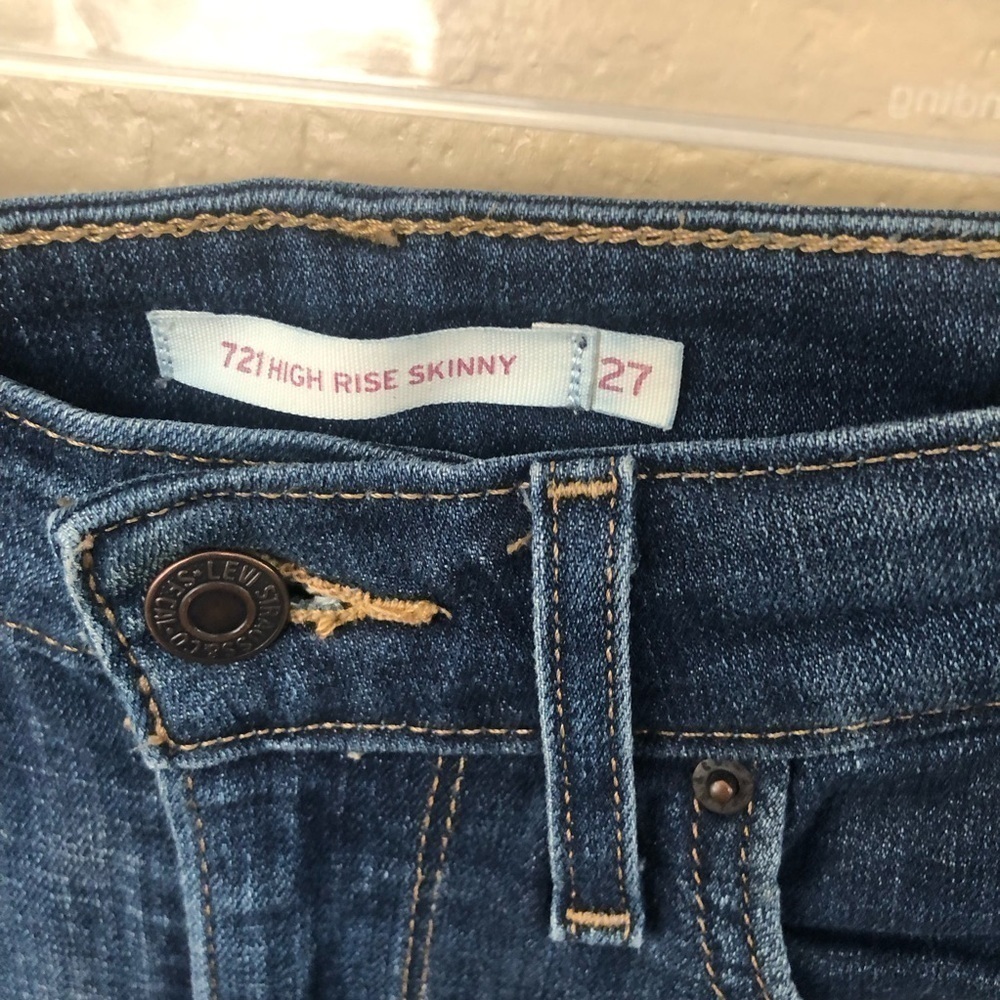 Levi’s 721 High Rose Skinny Jeans Size 27 - Picture 2 of 5